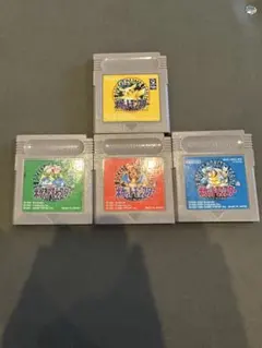 ポケモン　黄色(ピカチュウ) 緑　赤　青　4種セット※カセットのみ　緑は使用不可