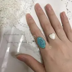 かすみ草ドライフラワーリング＆ハートリング ❥ no.38