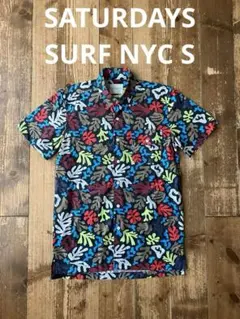 SATURDAYS SURF NYC 半袖アロハシャツ S リーフ柄のサムネイル