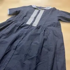 SM2 セーラー襟前立てレース配色ワンピース