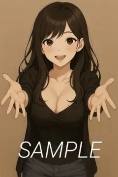 【A4/ai002】AIイラスト ポスター 美女 美少女 かわいい アニメ