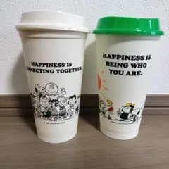 【新品】 スタバ Starbucks スヌーピーリユーザブルカップ 2個セット