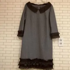❤️美品❤️49AV.ジュンコシマダ ウール100% シルク100% ワンピース