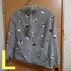 新品　シルキー　フリースジャケット　Ｌ　パンダ