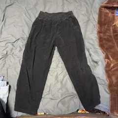 GU 黒 コーデュロイ イージーパンツ