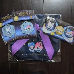 Happyくじ ハッピーくじ リトルツインスターズ キキララ 缶バッジ ポーチ