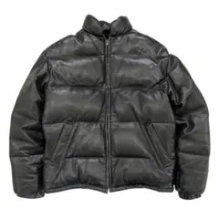 0vyrx様⭐️ショット レザーダウンジャケット 羊革 チェーン カーキ M まさきよ(Schott ららぽーと富士見店)｜schottのダウンジャケット