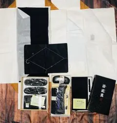 【ほぼ未使用】喪服用 着物 和装小物セット　 帯締め 帯揚げ バッグ 草履 正絹