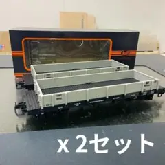 ATOMIC Gゲージ 貨車 (無蓋車) 2両セット グレー x 2セットのサムネイル