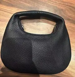 Aeta ブラックレザー ミニハンドバッグ Mサイズ