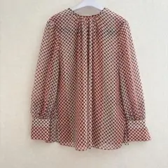 セオリーリュクス　ブラウス　ギャザー　柄　長袖のサムネイル