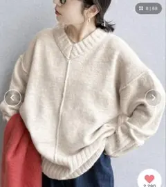 reca Vネックオーバーサイズニット/1度試着のみ/美品のサムネイル