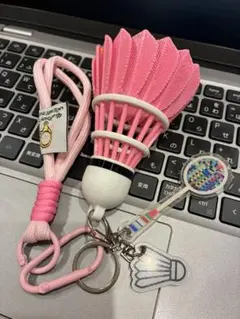 バドミントン シャトル キーホルダー ストラップ