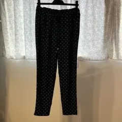 Zara ドットパンツ　紺色