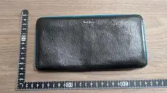 ポールスミス 長財布 レザー ラウンドファスナー ロングウォレット バイカラー