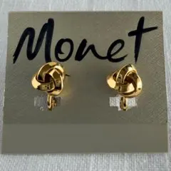 Monet ゴールド ノットイヤリング E317
