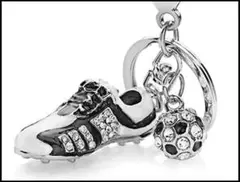 【kh-0042】キーホルダー　サッカーボール　スパイクシューズ　バックチャーム
