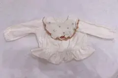 ホワイト 長袖Tシャツ 80 星と月刺繍　アプレレクール　チュニック　トップス