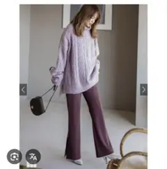 GRL 裾スリットフレアパンツ k8378t