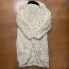アイボリー ファーロングカーディガンのサムネイル