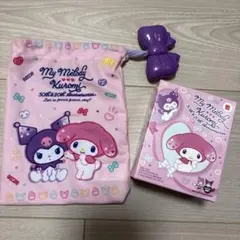 マイメロディ＆クロミのリボンチャームきんちゃく