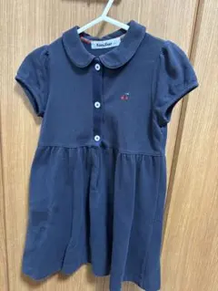 familiar ネイビー 半袖ワンピース