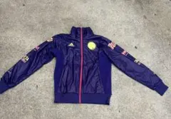 adidas 紫色 ナイロンジャケット Lサイズ　y2k風