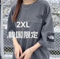 新作✨韓国限定】ノースフェイス ロゴ ステッチ Tシャツ ホワイト 白 L