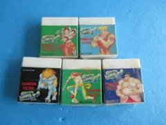 年代物◎ストリートファイターⅡダッシュ　消しゴム5種セット◎春麗ガイルスト２