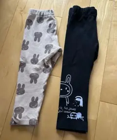 ミッフィー&ウズラビ　レギンス　2枚セット90