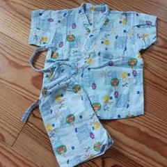 水色 花火風鈴柄 甚平 80cm