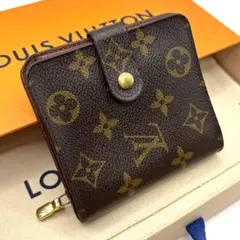 ルイヴィトン　モノグラム　コンパクトジップ　ラウンドファスナー　二つ折り財布
