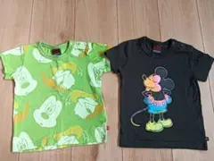 BABYDOLL ミッキーマウス ダック Tシャツ 2枚セット　80cm