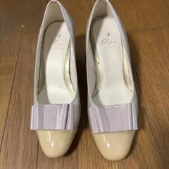 Riz raffinee パンプス 23.5cm リボン ベージュ
