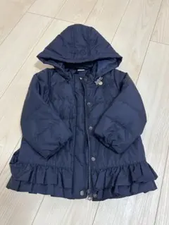 petit main フリル付き中綿コート 100