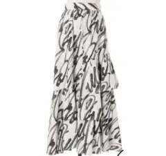 cocodeal アートプリントアシメティアードスカート