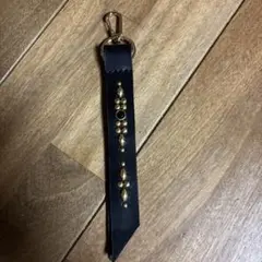 姫路レザー　スタッズキーリング　キーホルダー
