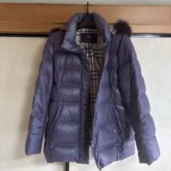 BURBERRY パープル ダウンジャケット訳あり中古品京都タカシマヤ限定品