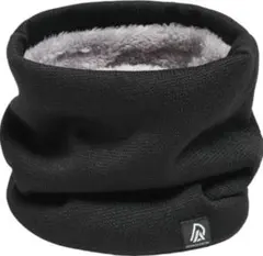 ネックウォーマー 防風防寒 ふわふわ裏起毛 暖かさ 軽量男女兼用ブラック