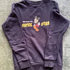 ディズニー　ミッキープリントスウェット　M 紺　ユニセックス