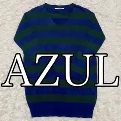 AZUL アズール　レディース　ボーダーロングニット
