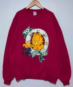 90s ガーフィールド スウェット トレーナー 2XL 紺 ネイビー 7297B 