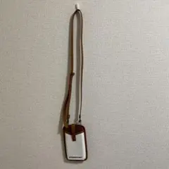 STARBUCKS スマホショルダーバッグ ホワイト/ブラウン