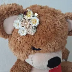 ハンドメイド 花モチーフ ヘアクリップ