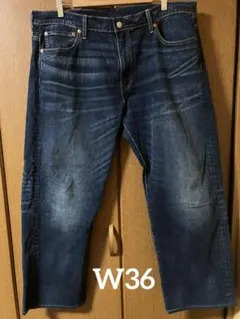 Levi’s　569　ワイドストレート　W36　インディゴ　ヒゲ　ルーズ