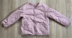 UNIQLO 130 ピンク キルティング ボア　ジャケット リバーシブル