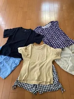 夏物おまとめ売り130 140サイズTシャツ 3点キュロット3点セット