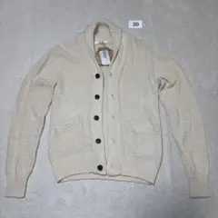 30 新品　タグ付　レリューム　relume ショールカラーカーディガン　Mのサムネイル
