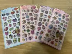 【4枚セット】たまごっち　ぷくぷくシール きゅん～ポップシール 3D