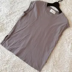 ⭐️エルーラ 半袖カットソー フレンチスリーブ Tシャツ M 綿100 グレージュのサムネイル